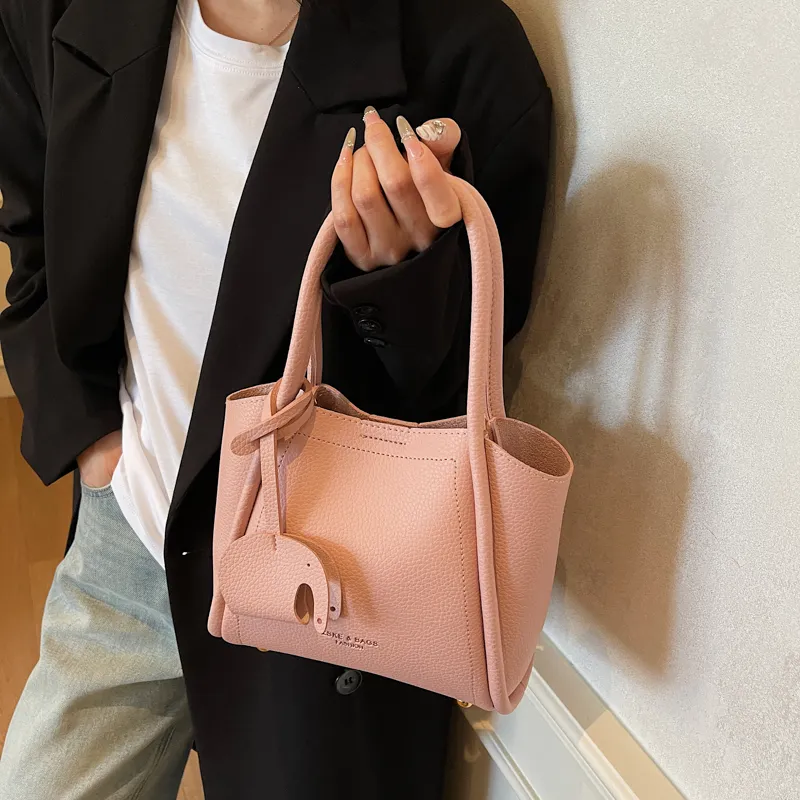 Yi Brigade PU Handbag Regular Women's Ecru/Black/Silver/Pink/Red/Khaki-17