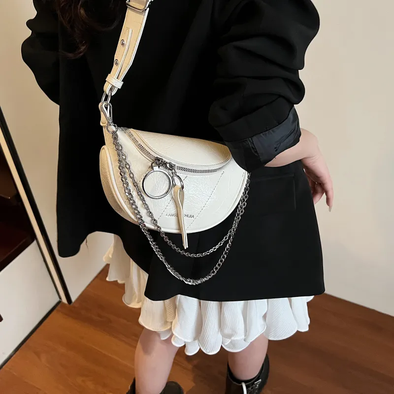 Bansusu PU Crossbody Bag, Shoulder Bag Women's White/Black/Silver/Yellow-1