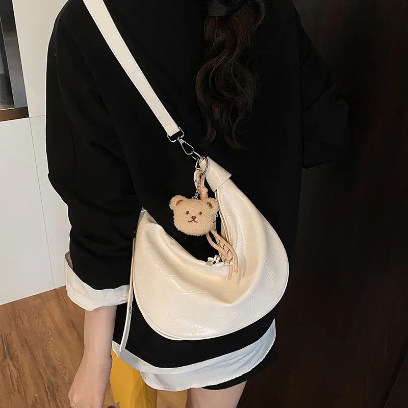 Bansusu PU Shoulder Bag Women's Ecru/Yellow/Black-2
