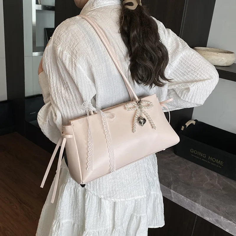 Bansusu PU Shoulder Bag Regular Women's White/Black/Purple/Pink-11