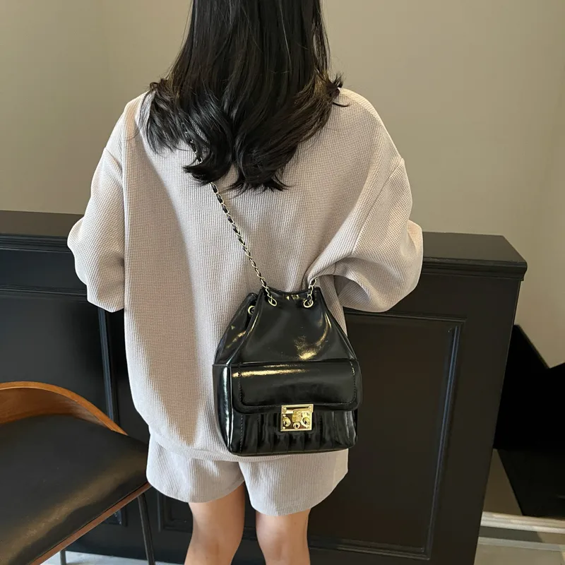 Yi Brigade PU Backpack Women's Ecru/Silver/Black-11
