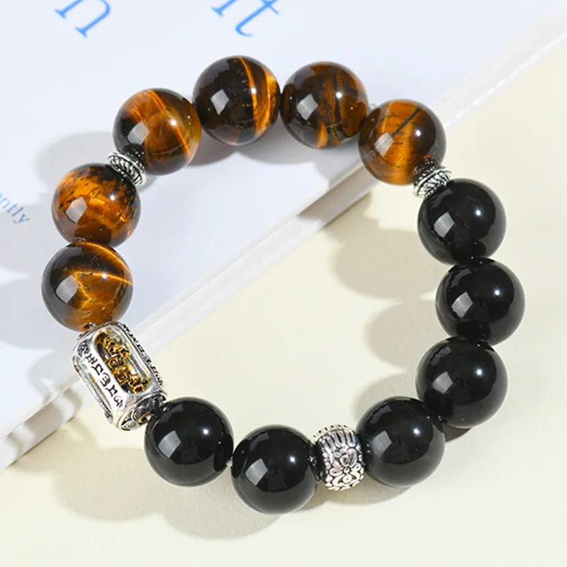 Regalrose Tiger's Eye Stone Bracelets Unisex-3