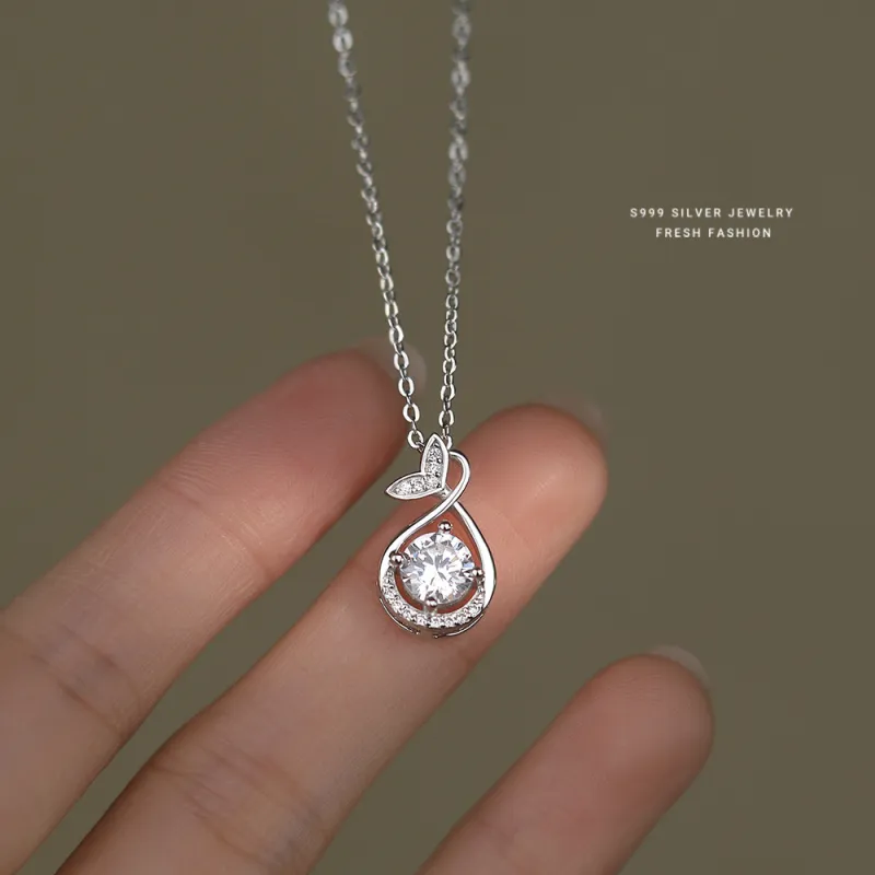 Regalrose 999 Fine Silver Necklaces Women's Silver-4