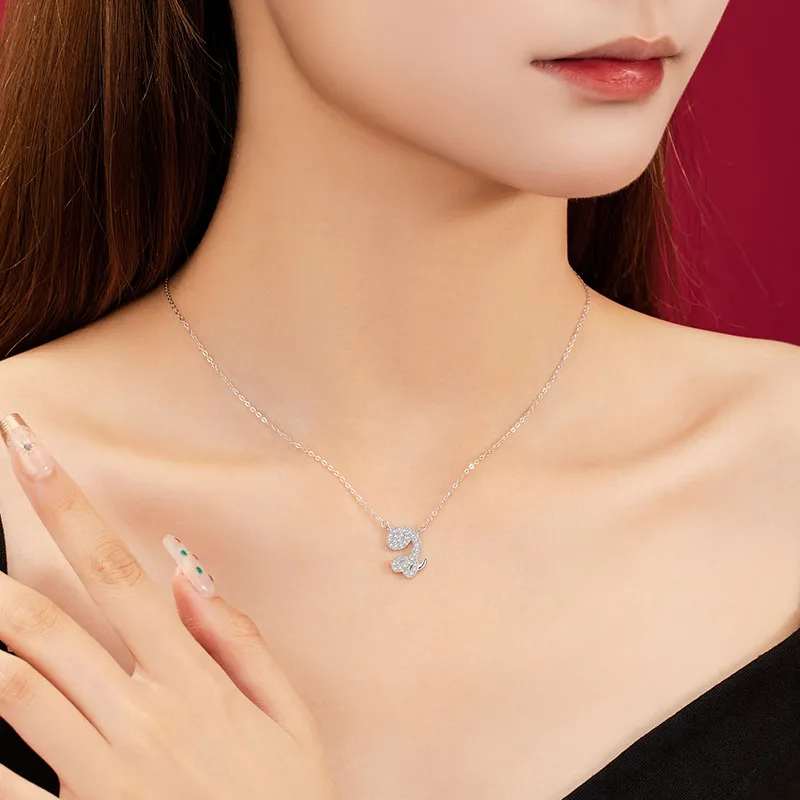 Regalrose S 999 Fine Silver Necklaces Women's Snake Year Necklace-2