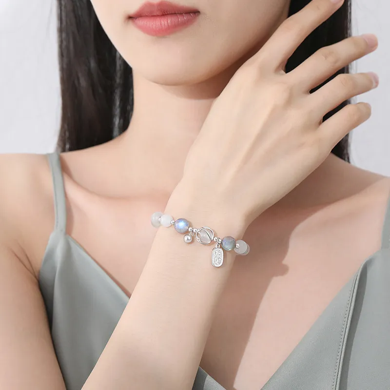 Regalrose Glass Cat Eye Bracelets Women's-2