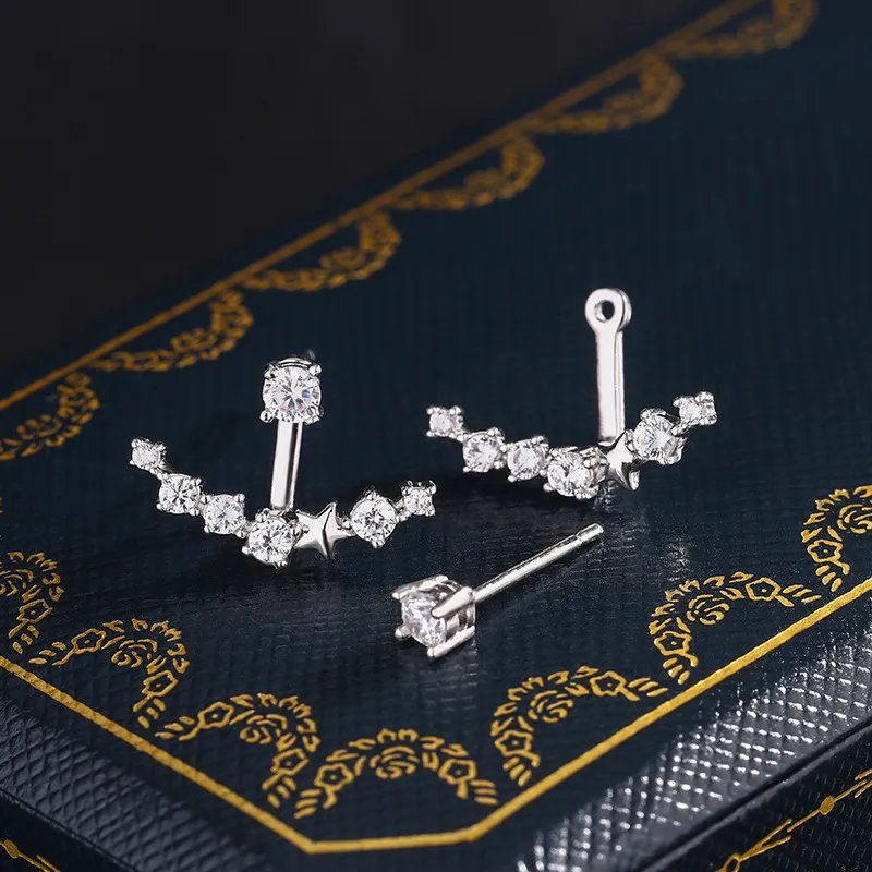 Regalrose S999 Fine Silver Synthetic Cubic Zirconia Earrings Women's-1