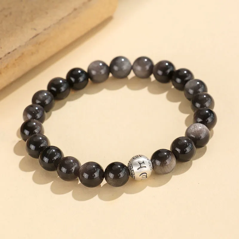 Regalrose Obsidian Bracelets Unisex-7