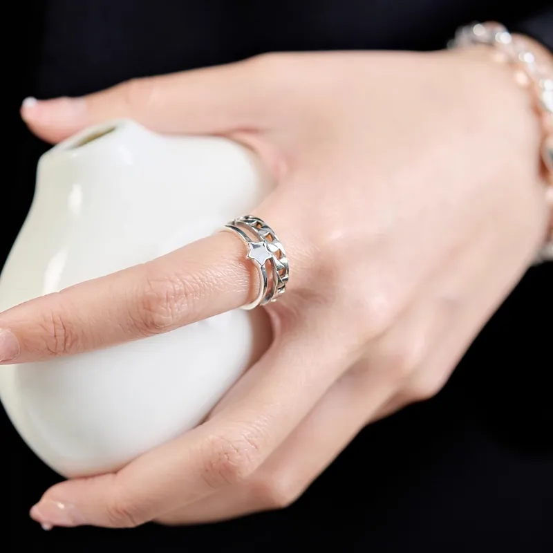 Regalrose 925 Sterling Silver Rings Women's Silver, Qi-2