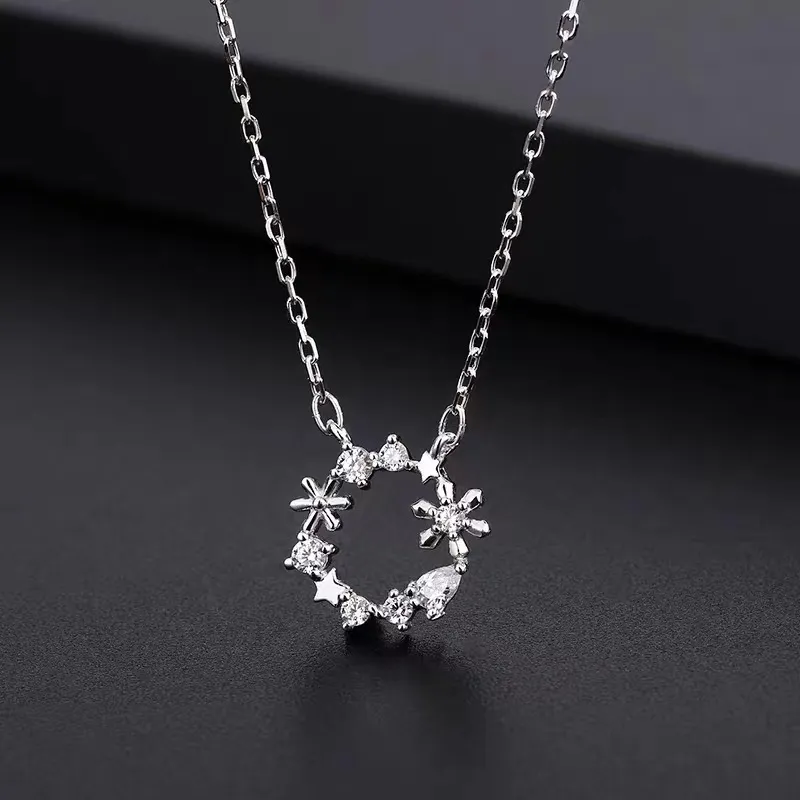 Regalrose 925 Sterling Silver Necklaces Women's Silver-5