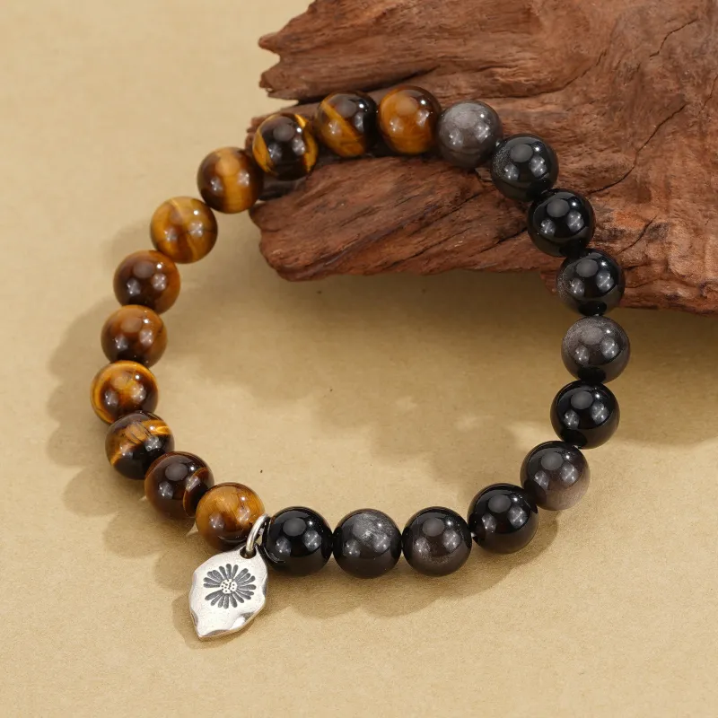 Regalrose Obsidian Bracelets Unisex-3