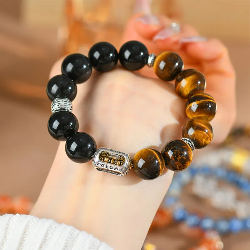 Regalrose Tiger's Eye Stone Bracelets Unisex-1
