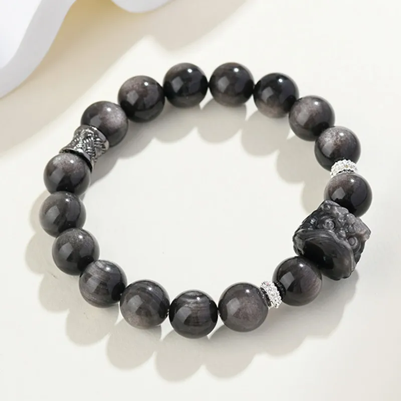 Regalrose Obsidian Bracelets Unisex-3