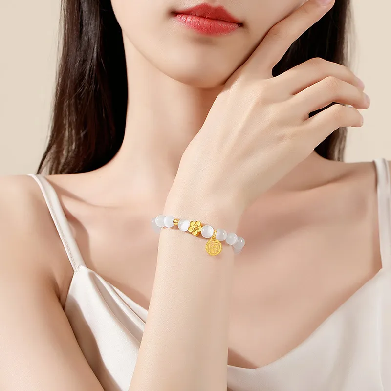 Regalrose Glass Cat Eye Bracelets Women's-3