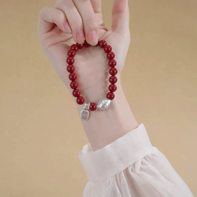 Regalrose Reconstructed Cinnabar Bracelets Women's-3