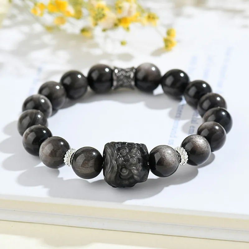 Regalrose Obsidian Bracelets Unisex-4