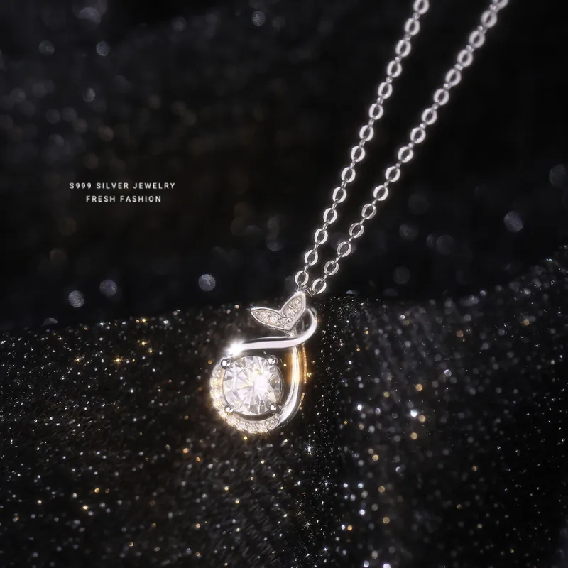Regalrose 999 Fine Silver Necklaces Women's Silver-2