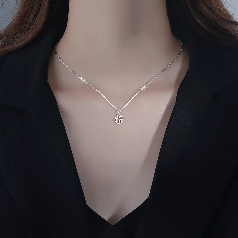 Regalrose 925 Sterling Silver Necklaces Women's Silver-4