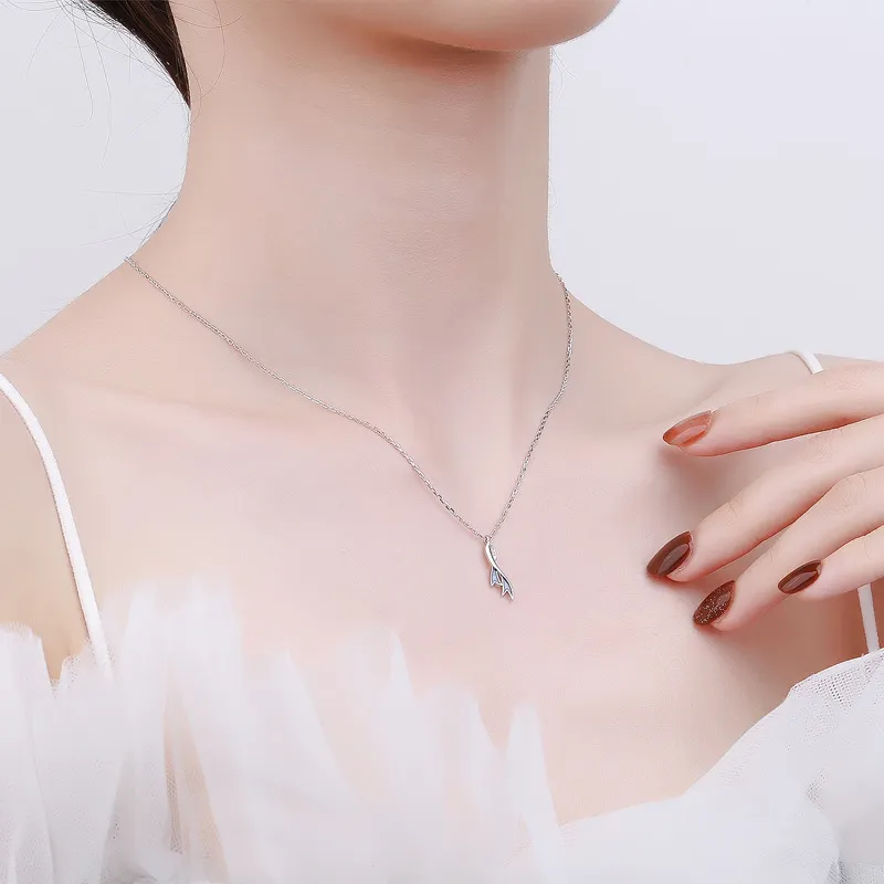 Regalrose 925 Sterling Silver Necklaces Women's Silver-3