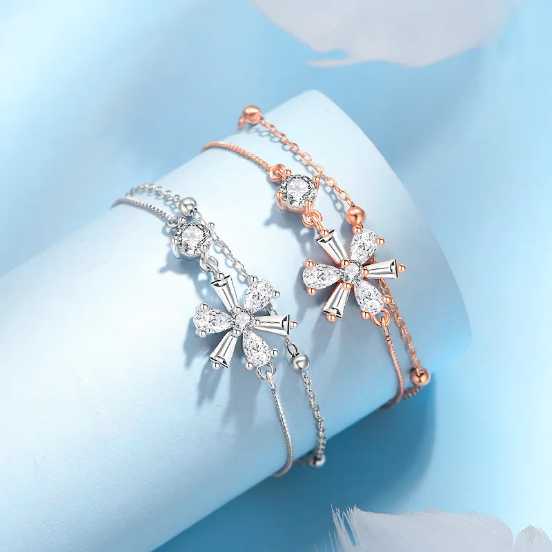 Regalrose 925 Sterling Silver Bracelets Women's Silver Rose Gold-2
