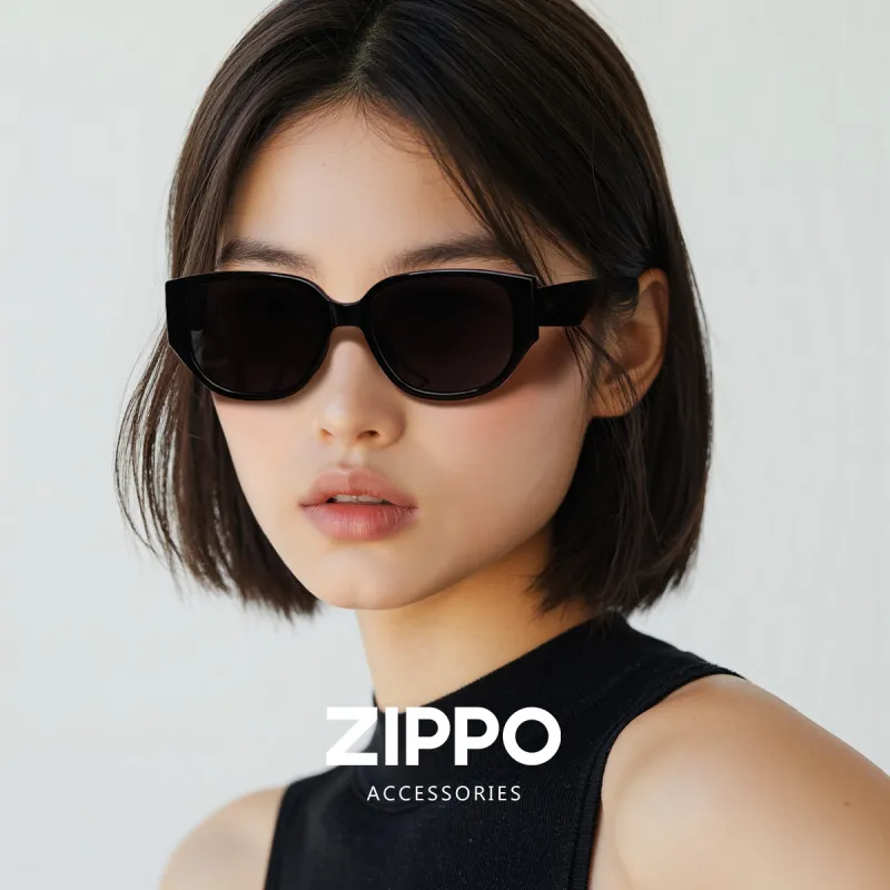 ZIPPO Plate Frame Cat Eye Sunglasses Unisex-4