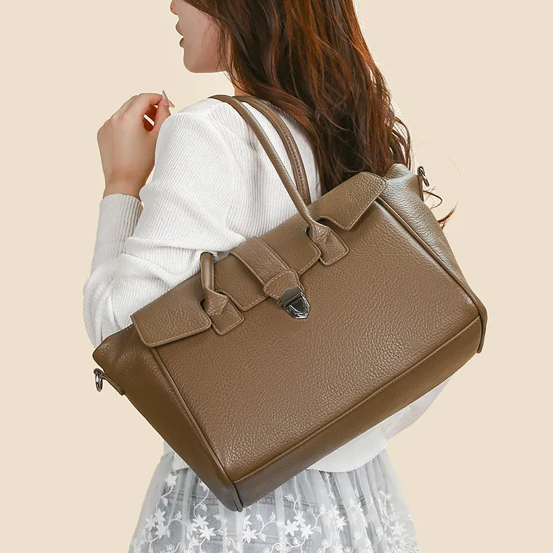 GATOER PU Tote Shoulder Bag, Crossbody Bag, Handbag Regular Women's Ecru/Black/Light Brown/Khaki-15