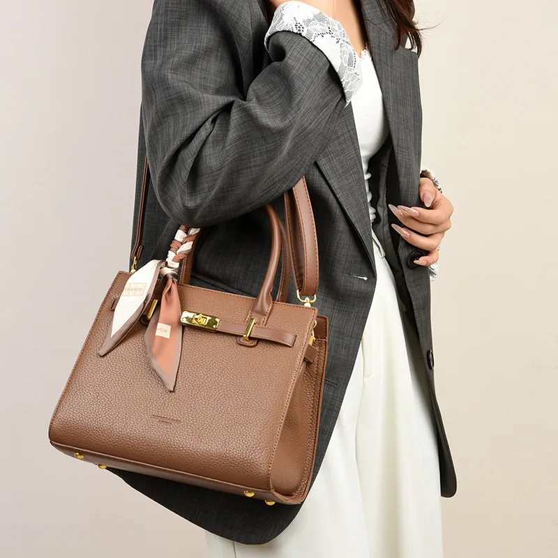 GATOER PU Shoulder Bag, Crossbody Bag, Handbag Regular Women's Khaki/Black/Brown-8