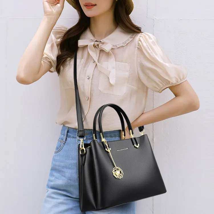 GATOER PU Handbag Regular Women's Black/Linen/Warm Gray/Light Brown/Jasper-2