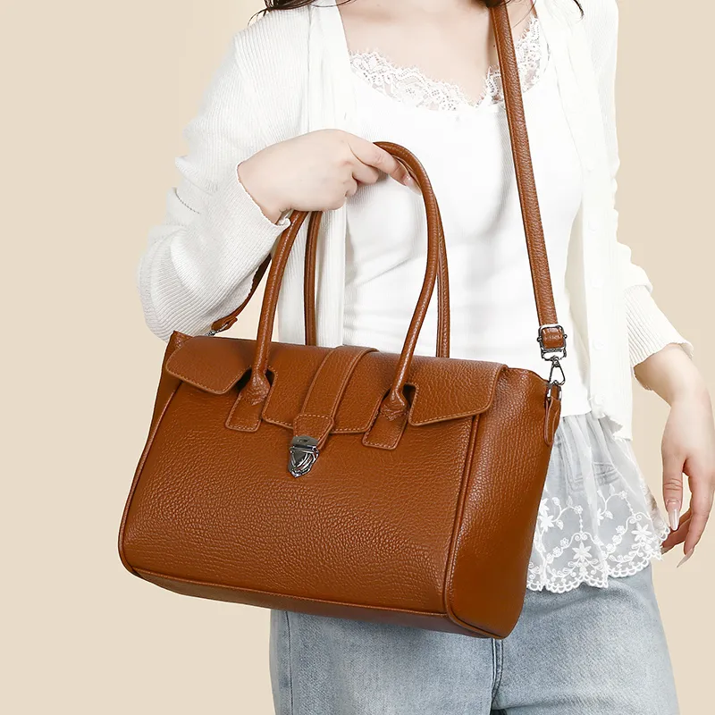 GATOER PU Tote Shoulder Bag, Crossbody Bag, Handbag Regular Women's Ecru/Black/Light Brown/Khaki-11