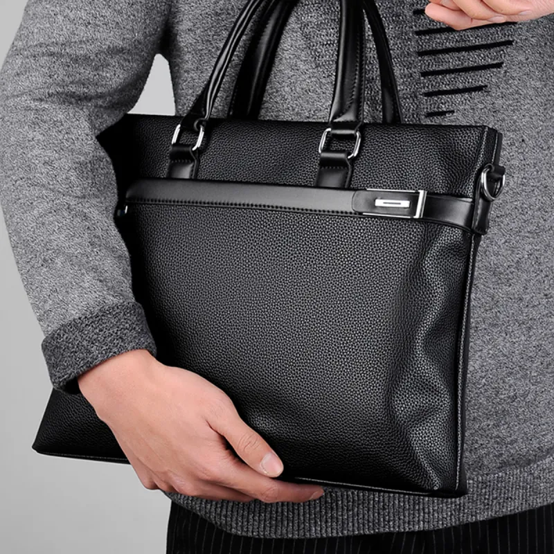 GATOER Abrasion Resistant Material Handbag Regular Men's Black-6