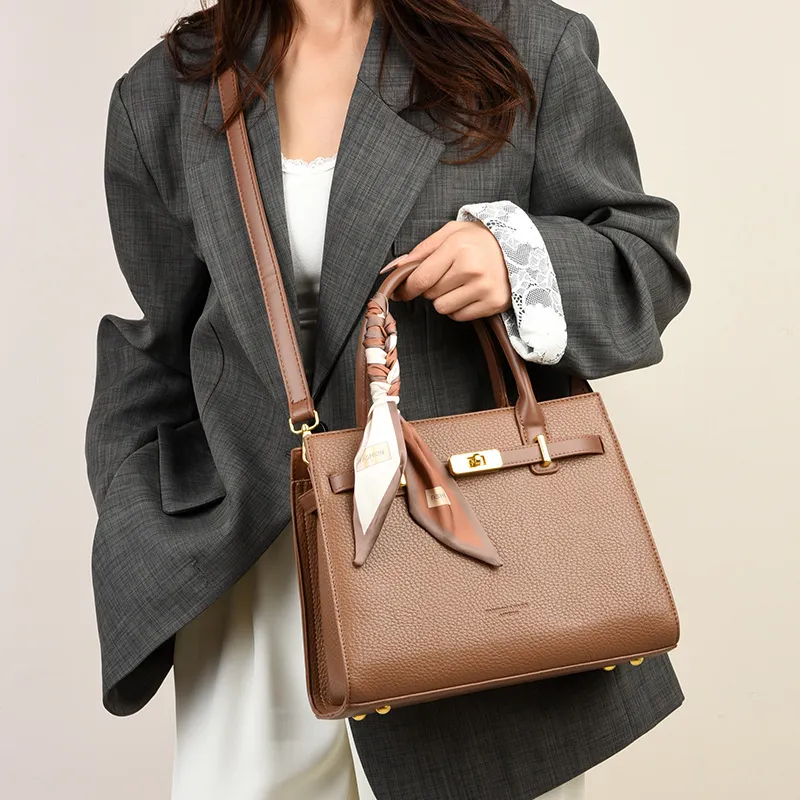 GATOER PU Shoulder Bag, Crossbody Bag, Handbag Regular Women's Khaki/Black/Brown-7
