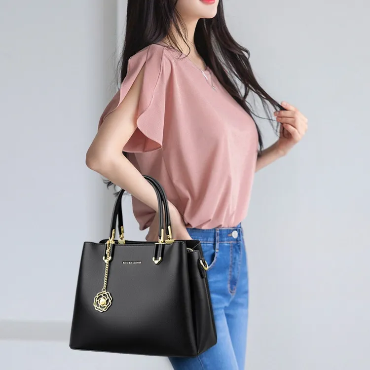 GATOER PU Handbag Regular Women's Black/Linen/Warm Gray/Light Brown/Jasper-3