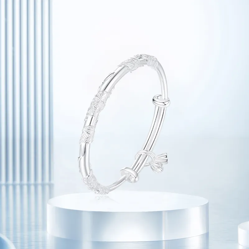 SHOIIIW S 999 Fine Silver Bangles Women's-2
