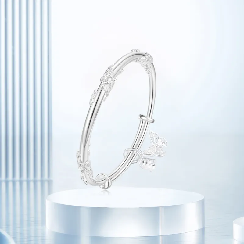 SHOIIIW S 999 Fine Silver Bangles Women's-11