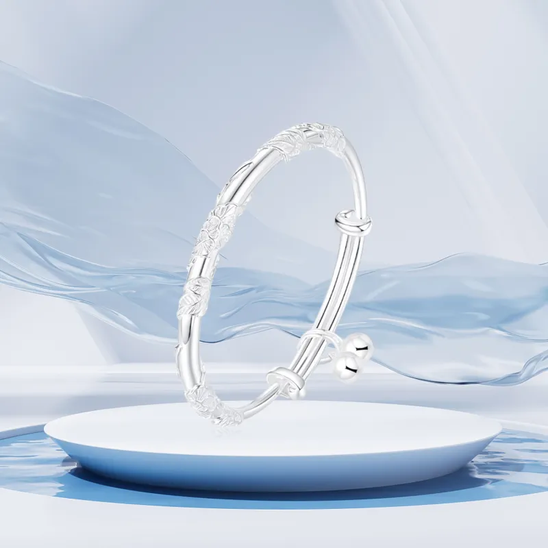 SHOIIIW S 999 Fine Silver Bangles Women's-5