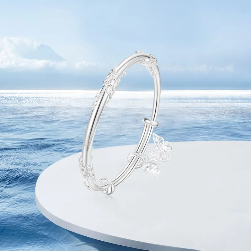 SHOIIIW S 999 Fine Silver Bangles Women's-9