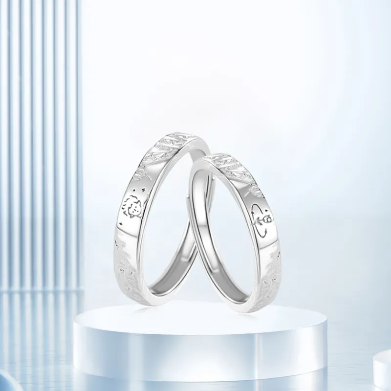SHOIIIW S999 Fine Silver Rings Unisex-2