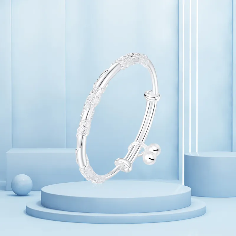 SHOIIIW S 999 Fine Silver Bangles Women's-7