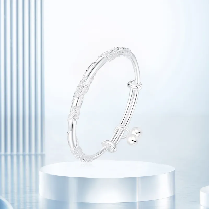 SHOIIIW S 999 Fine Silver Bangles Women's-6
