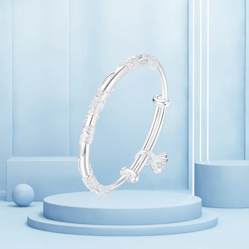 SHOIIIW S 999 Fine Silver Bangles Women's-1