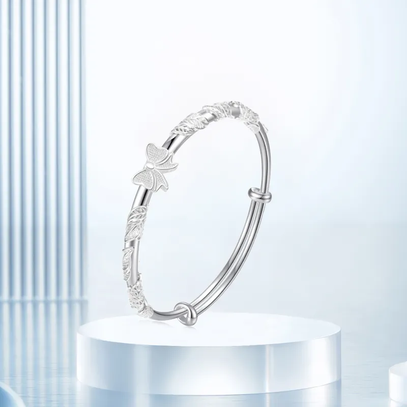 SHOIIIW S999 Fine Silver Bangles Women's-2