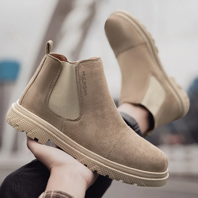 Mulinsen Short Chelsea Boots Men's Khaki-4
