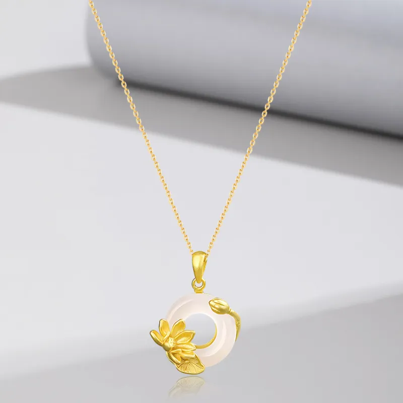 MOREL Chalcedony Jade Necklaces Women's-1