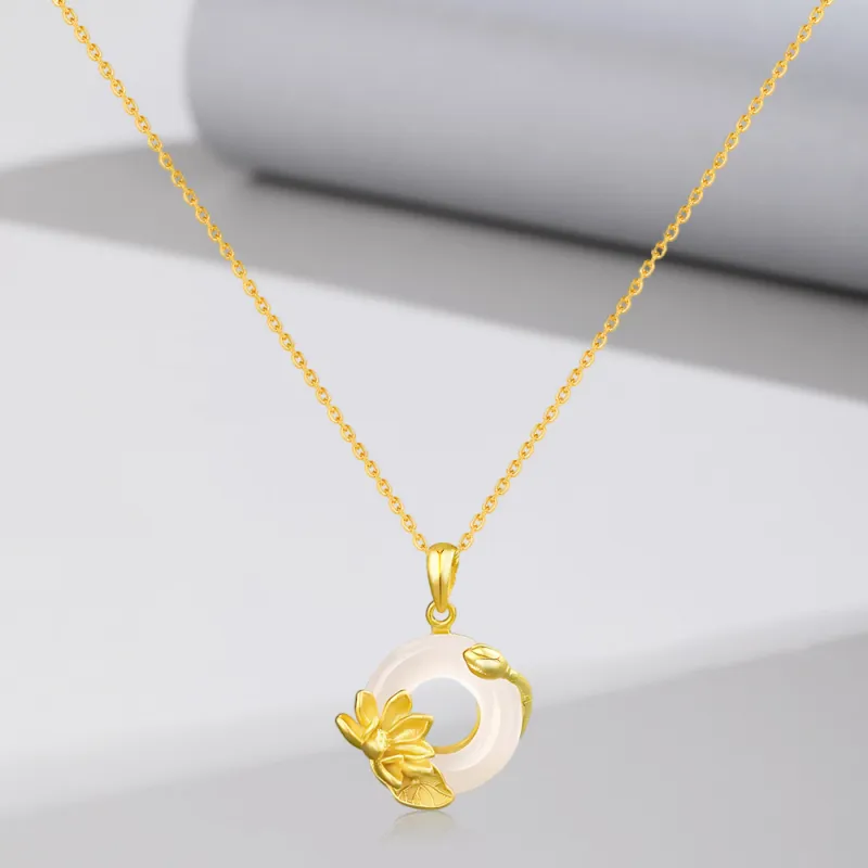 MOREL Chalcedony S925 Silver Necklace Women's-1