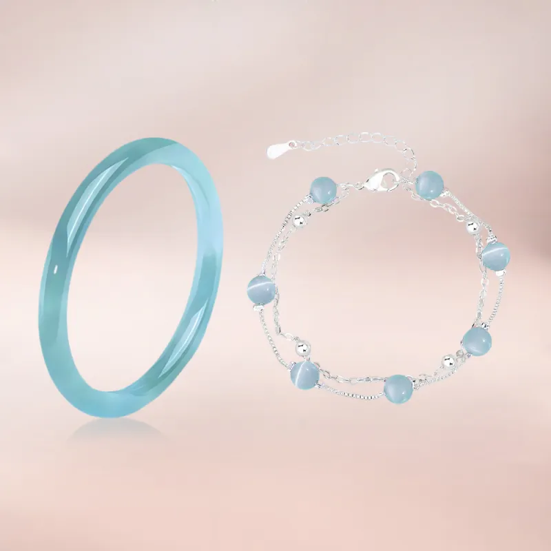 MOREL Colored Glaze Jade Bracelets Unisex-2