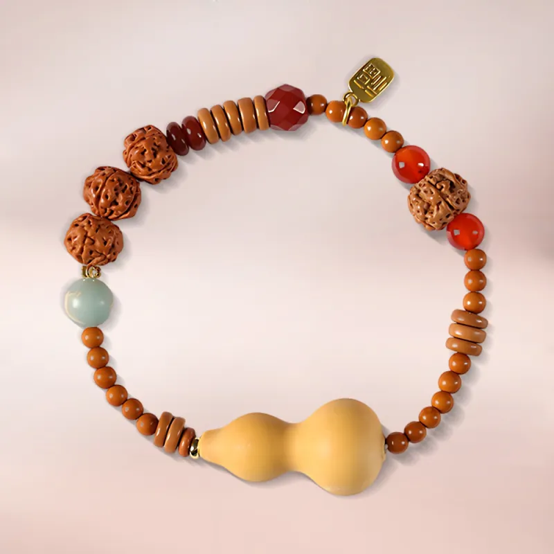 MOREL Olive Pit/Natural Gourd/Handle Bracelets Unisex-2