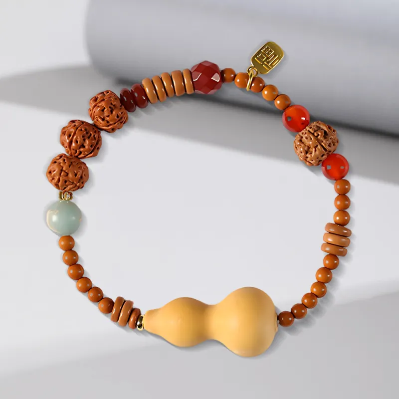 MOREL Olive Pit/Natural Gourd/Handle Bracelets Unisex-1