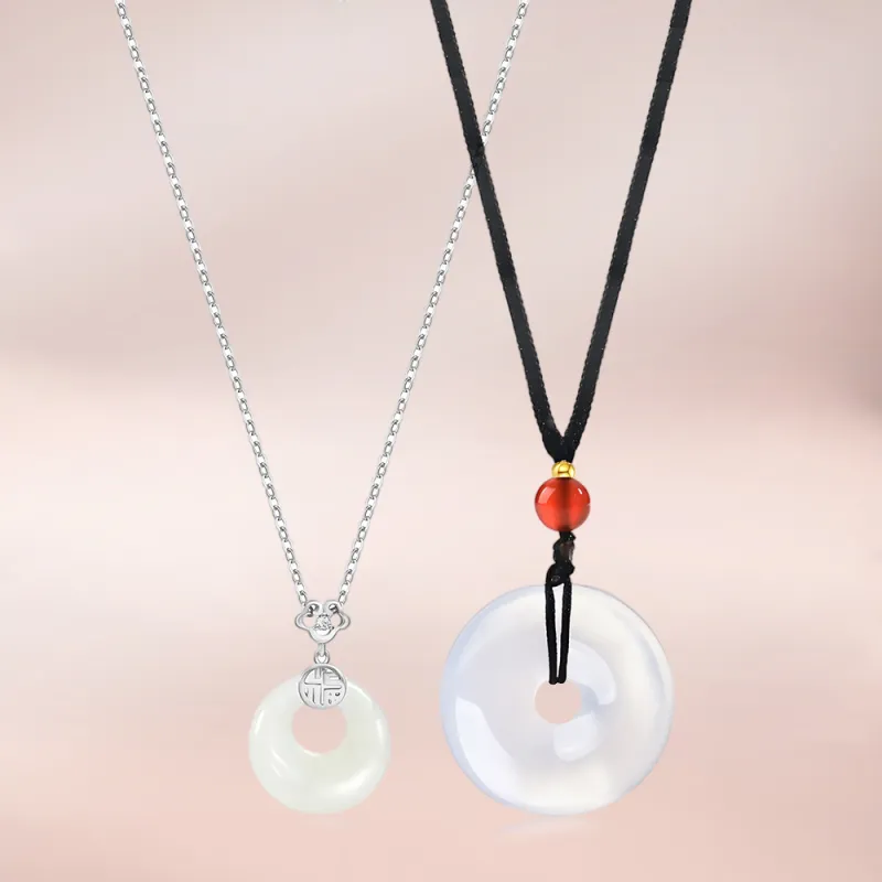 MOREL Chalcedony Jade Necklaces Unisex-3