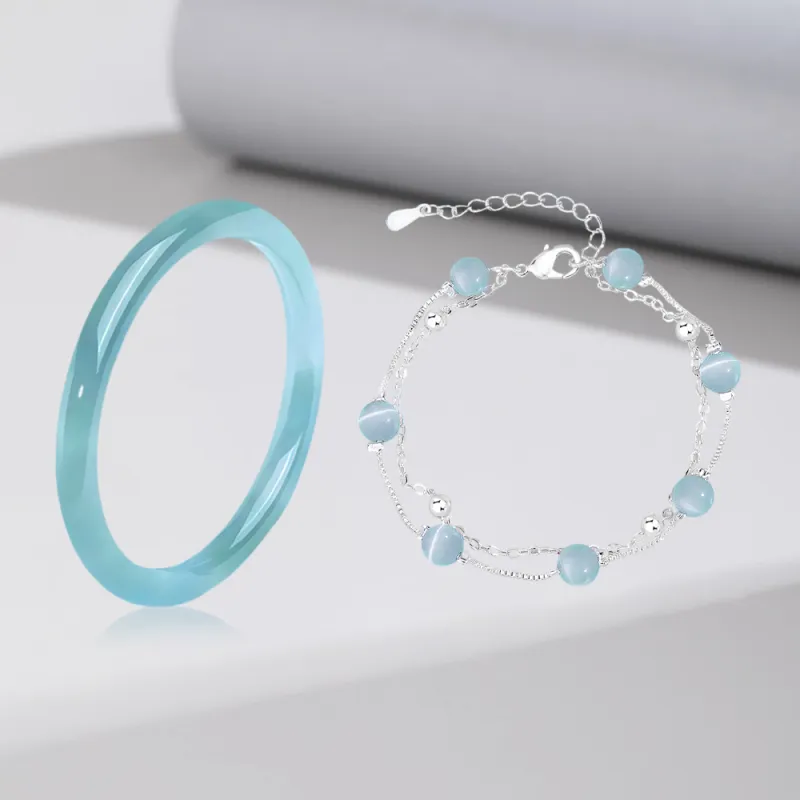 MOREL Colored Glaze Jade Bracelets Unisex-1