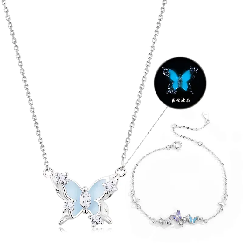 MOREL S999 Fine Silver Necklaces Women's Blue-6