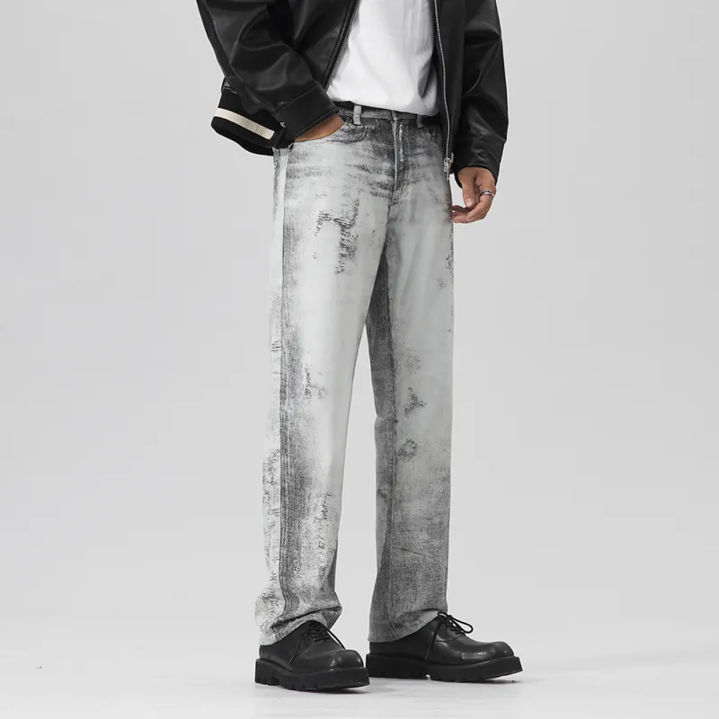Jeep Jeans Unisex Gray White-4